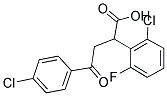 2-(2-CHLORO-6-FLUOROPHENYL)-4-(4-CHLOROPHENYL)-4-OXOBUTANOIC ACID Struktur