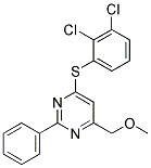 (6-[(2,3-DICHLOROPHENYL)SULFANYL]-2-PHENYL-4-PYRIMIDINYL)METHYL METHYL ETHER Struktur