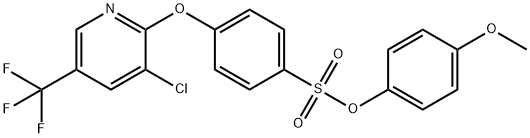 4-METHOXYPHENYL 4-([3-CHLORO-5-(TRIFLUOROMETHYL)-2-PYRIDINYL]OXY)BENZENESULFONATE Struktur