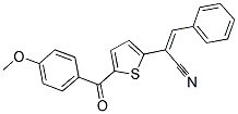 2-[5-(4-METHOXYBENZOYL)-2-THIENYL]-3-PHENYLACRYLONITRILE Struktur