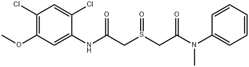 2-([2-(2,4-DICHLORO-5-METHOXYANILINO)-2-OXOETHYL]SULFINYL)-N-METHYL-N-PHENYLACETAMIDE Struktur