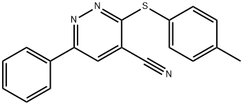 3-[(4-METHYLPHENYL)SULFANYL]-6-PHENYL-4-PYRIDAZINECARBONITRILE Struktur