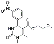 1,6-DIMETHYL-4-(3-NITRO-PHENYL)-2-OXO-1,2,3,4-TETRAHYDRO-PYRIMIDINE-5-CARBOXYLIC ACID 2-METHOXY-ETHYL ESTER Struktur