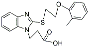 3-(2-([2-(2-METHYLPHENOXY)ETHYL]THIO)-1H-BENZIMIDAZOL-1-YL)PROPANOIC ACID Struktur