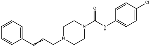 N-(4-CHLOROPHENYL)(4-(3-PHENYLPROP-2-ENYL)PIPERAZINYL)FORMAMIDE Struktur