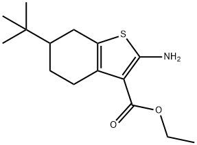 2-AMINO-6-TERT-BUTYL-4,5,6,7-TETRAHYDRO-BENZO[ B ]THIOPHENE-3-CARBOXYLIC ACID ETHYL ESTER Struktur