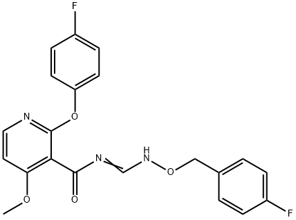 N-(([(4-FLUOROBENZYL)OXY]IMINO)METHYL)-2-(4-FLUOROPHENOXY)-4-METHOXYNICOTINAMIDE Struktur