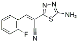 2-(5-AMINO-1,3,4-THIADIAZOL-2-YL)-3-(2-FLUOROPHENYL)ACRYLONITRILE Struktur