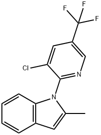 1-[3-CHLORO-5-(TRIFLUOROMETHYL)-2-PYRIDINYL]-2-METHYL-1H-INDOLE Struktur