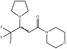 4,4,4-TRIFLUORO-1-MORPHOLINO-3-(1-PYRROLIDINYL)-2-BUTEN-1-ONE Struktur