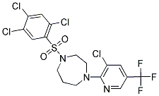 2,4,5-TRICHLORO-1-((4-(3-CHLORO-5-(TRIFLUOROMETHYL)(2-PYRIDYL))(1,4-DIAZAPERHYDROEPINYL))SULFONYL)BENZENE Struktur