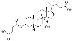 5-BETA-CHOLANIC ACID-3-ALPHA, 7-ALPHA-DIOL 3-HEMISUCCINATE Struktur