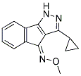 3-CYCLOPROPYLINDENO[2,3-D]PYRAZOL-4-O-METHYLOXIME Struktur