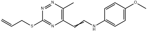 N-(2-[3-(ALLYLSULFANYL)-6-METHYL-1,2,4-TRIAZIN-5-YL]VINYL)-4-METHOXYANILINE Struktur