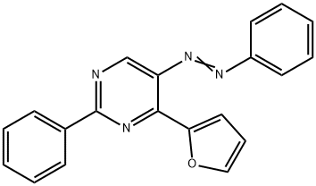 4-(2-FURYL)-2-PHENYL-5-(2-PHENYLDIAZENYL)PYRIMIDINE Struktur