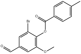 2-BROMO-4-FORMYL-6-METHOXYPHENYL 4-METHYLBENZOATE Struktur