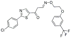 3-[2-(4-CHLOROPHENYL)-1,3-THIAZOL-5-YL]-3-OXOPROPANAL O-(2-[3-(TRIFLUOROMETHYL)PHENOXY]ETHYL)OXIME Struktur