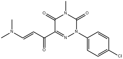 2-(4-CHLOROPHENYL)-6-[3-(DIMETHYLAMINO)ACRYLOYL]-4-METHYL-1,2,4-TRIAZINE-3,5(2H,4H)-DIONE Struktur