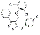 (5-[(4-CHLOROPHENYL)SULFANYL]-1-METHYL-3-PHENYL-1H-PYRAZOL-4-YL)METHYL 2,6-DICHLOROPHENYL ETHER Struktur