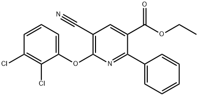 ETHYL 5-CYANO-6-(2,3-DICHLOROPHENOXY)-2-PHENYLNICOTINATE Struktur