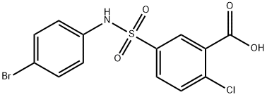 5-(4-BROMO-PHENYLSULFAMOYL)-2-CHLORO-BENZOIC ACID Struktur