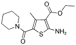 2-AMINO-4-METHYL-5-(PIPERIDINE-1-CARBONYL)-THIOPHENE-3-CARBOXYLIC ACID ETHYL ESTER Struktur