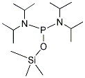 BIS(N,N-DIISOPROPYLAMINO)TRIMETHYLSILOXYPHOSPHANE Struktur