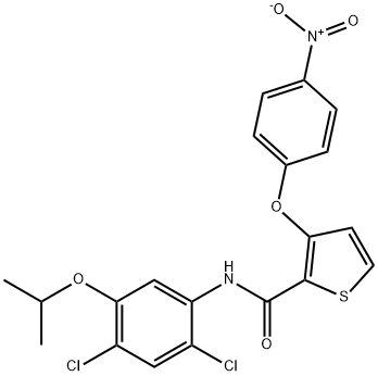 N-(2,4-DICHLORO-5-ISOPROPOXYPHENYL)-3-(4-NITROPHENOXY)-2-THIOPHENECARBOXAMIDE Struktur