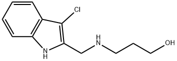 3-[(3-CHLORO-1H-INDOL-2-YLMETHYL)-AMINO]-PROPAN-1-OL Struktur