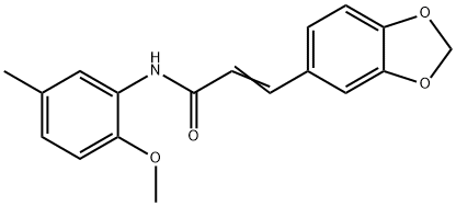 3-(1,3-BENZODIOXOL-5-YL)-N-(2-METHOXY-5-METHYLPHENYL)ACRYLAMIDE Struktur