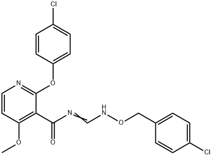 N-(([(4-CHLOROBENZYL)OXY]IMINO)METHYL)-2-(4-CHLOROPHENOXY)-4-METHOXYNICOTINAMIDE Struktur