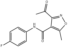 3-ACETYL-N-(4-FLUOROPHENYL)-5-METHYL-4-ISOXAZOLECARBOXAMIDE Struktur