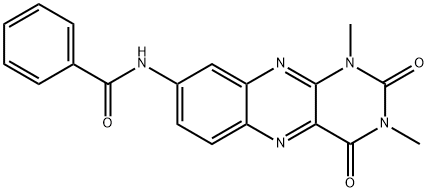 N-(1,3-DIMETHYL-2,4-DIOXO-1,2,3,4-TETRAHYDROBENZO[G]PTERIDIN-8-YL)BENZAMIDE Struktur