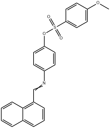 4-[(1-NAPHTHYLMETHYLENE)AMINO]PHENYL 4-METHOXYBENZENESULFONATE Struktur