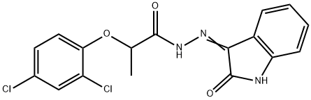 3-(2-(2,4-DICHLOROPHENOXY)PROPIONYLHYDRAZIDYL)-2-OXOINDOLINE Struktur