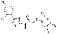 N-[4-(2,4-DICHLOROPHENYL)-1,3-THIAZOL-2-YL]-2-[(2,4,5-TRICHLOROPHENYL)SULFANYL]ACETAMIDE Struktur