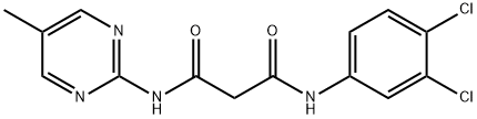 N1-(3,4-DICHLOROPHENYL)-N3-(5-METHYL-2-PYRIMIDINYL)MALONAMIDE Struktur