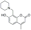 7-HYDROXY-4-METHYL-8-PIPERIDIN-1-YLMETHYL-CHROMEN-2-ONE Struktur