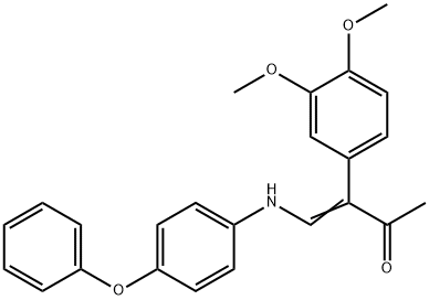 3-(3,4-DIMETHOXYPHENYL)-4-(4-PHENOXYANILINO)-3-BUTEN-2-ONE Struktur