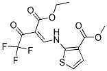 METHYL 2-([2-(ETHOXYCARBONYL)-4,4,4-TRIFLUORO-3-OXOBUT-1-ENYL]AMINO)THIOPHENE-3-CARBOXYLATE Struktur