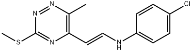 4-CHLORO-N-(2-[6-METHYL-3-(METHYLSULFANYL)-1,2,4-TRIAZIN-5-YL]VINYL)ANILINE Struktur