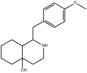 1-(4-METHOXY-BENZYL)-OCTAHYDRO-ISOQUINOLIN-4A-OL Struktur