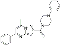 (7-METHYL-5-PHENYLPYRAZOLO[1,5-A]PYRIMIDIN-2-YL)(4-PHENYLPIPERAZIN-1-YL)METHANONE Struktur