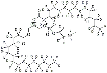 1,2-DIPALMITOYL-D62-SN-GLYCERO-3-PHOSPHOCHOLINE-1,1,2,2-D4 Struktur