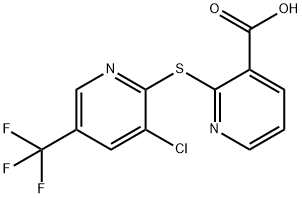 2-(3-CHLORO-5-(TRIFLUOROMETHYL)-2-PYRIDYLTHIO)PYRIDINE-3-CARBOXYLIC ACID Struktur