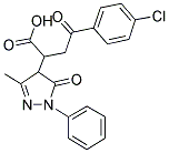 4-(4-CHLOROPHENYL)-2-(3-METHYL-5-OXO-1-PHENYL(2-PYRAZOLIN-4-YL))-4-OXOBUTANOIC ACID Struktur