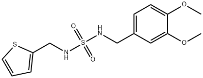 N-(3,4-DIMETHOXYBENZYL)-N'-(2-THIENYLMETHYL)SULFAMIDE Struktur