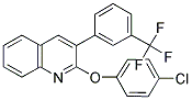 2-(4-CHLOROPHENOXY)-3-[3-(TRIFLUOROMETHYL)PHENYL]QUINOLINE Struktur