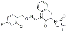 N-(([(2-CHLORO-4-FLUOROBENZYL)OXY]IMINO)METHYL)-2-(3,3-DIMETHYL-2-OXO-1-AZETANYL)-3-PHENYLPROPANAMIDE Struktur