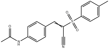 N-(4-(2-CYANO-2-((4-METHYLPHENYL)SULFONYL)VINYL)PHENYL)ETHANAMIDE Struktur